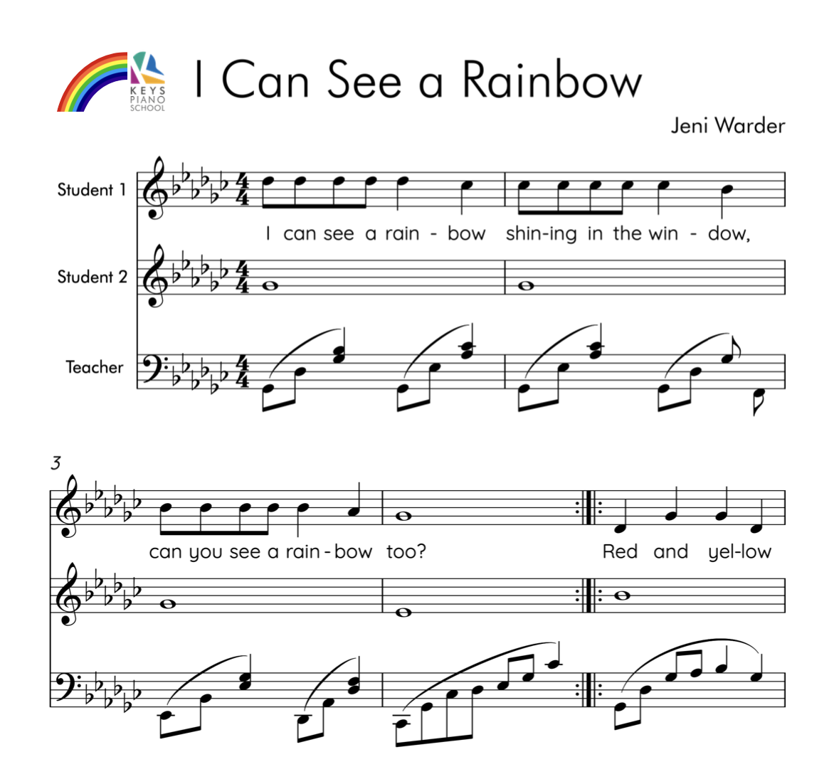 'I Can See a Rainbow' Young Beginners pre-stave - Image 3